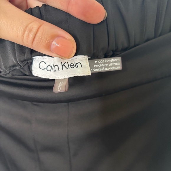 Calvin Klein Satin Wide‎ Leg Pull-On Pants Women Size Medium Black M3XK1239 - Picture 9 of 9